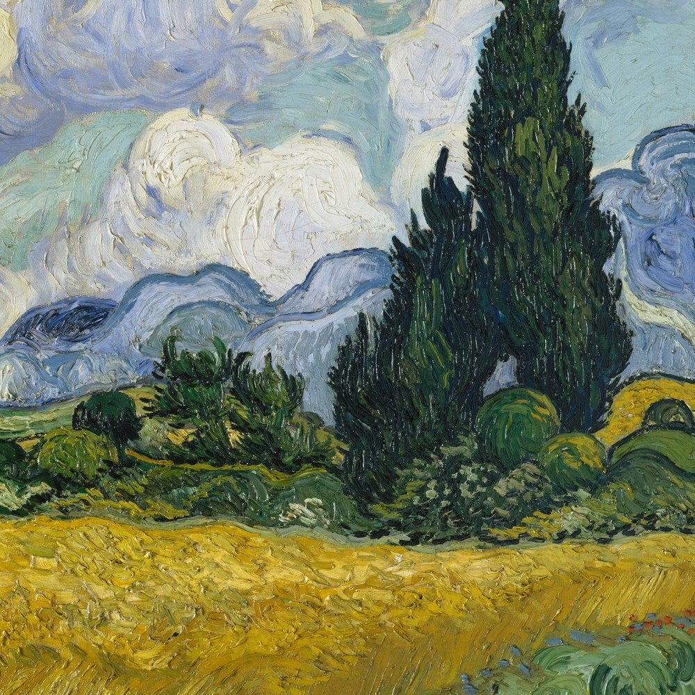 Wheat Field With Cypresses Van Gogh Canvas Wall Art